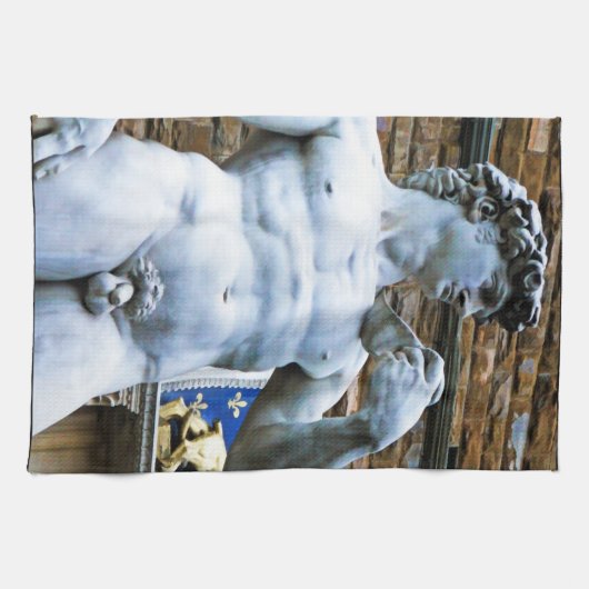 Florence beeld van David With Love Quote Theedoek (Horizontaal)