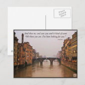 Florence Bridge met Love Quote Briefkaart (Voorkant / Achterkant)