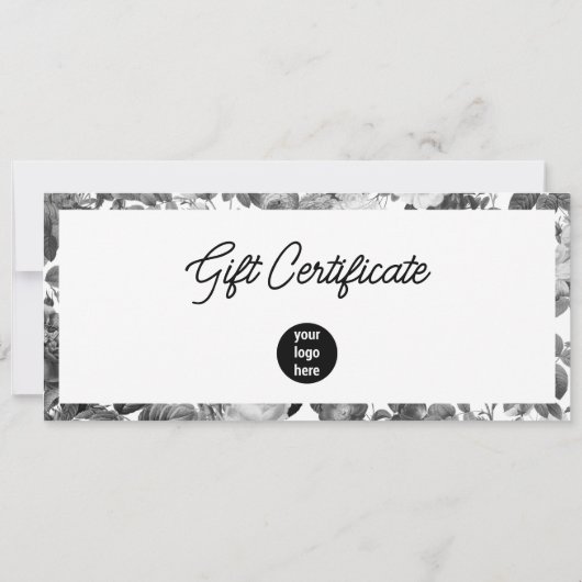 Florence Business Logo QR Code Cadeaubon (Achterkant)