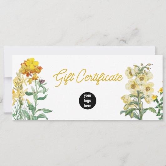 Florence Business Logo QR Code Cadeaubon (Achterkant)