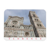 Florence Cathedraal en Campanile uitzicht magnet Magneet (Horizontaal)