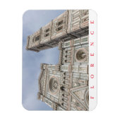 Florence Cathedraal en Campanile uitzicht magnet Magneet (Verticaal)