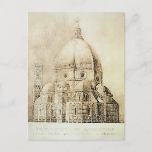 Florence Cathedral uit het oosten, uit 'Fragmenten Briefkaart (Voorkant)