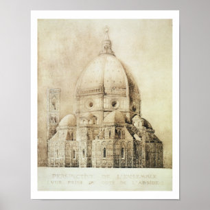 Florence Cathedral uit het oosten, uit 'Fragmenten Poster