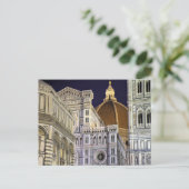 Florence - Cathédrale de nuit carte postale (Debout devant)