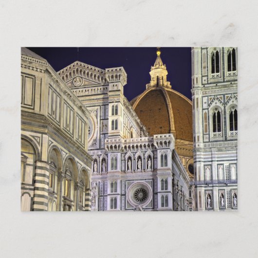 Florence - Cathédrale de nuit carte postale (Devant)