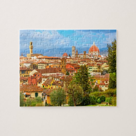 Florence City Skyline Tocany Italië Legpuzzel (Horizontaal)