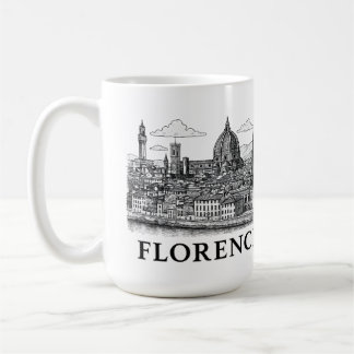 Florence Cityscape – Duomo Cathedral Line Art Koffiemok