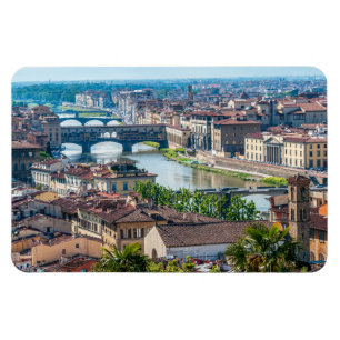 Florence cityscape - Ponte Vecchio over de Arno Magneet