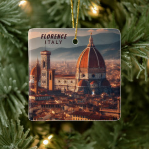 Florence Domus Santa Maria del Fiore Italië Reizen Keramisch Ornament