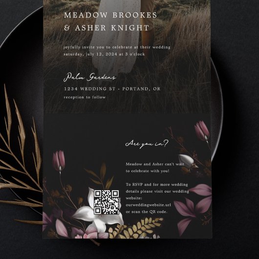 Florence Faire-part de mariage Photo Avec RSVP