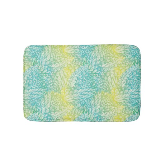 Florence geel en blauw gradiënt badmat (Voorkant)