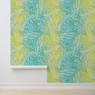 Florence geel en blauw gradiënt behang