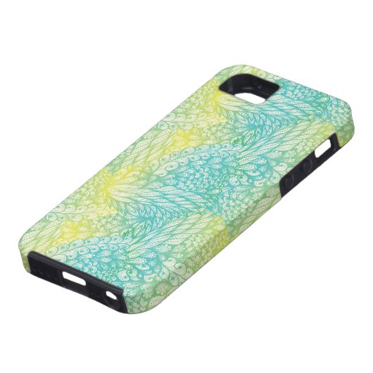 Florence  geel en blauw gradiënt Case-Mate iPhone case (Onderkant)