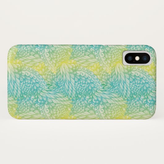 Florence geel en blauw gradiënt Case-Mate iPhone case (Achterkant (horizontaal))
