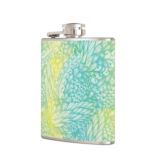 Florence geel en blauw gradiënt heupfles (Links)