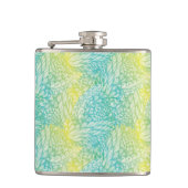 Florence geel en blauw gradiënt heupfles (Voorkant)