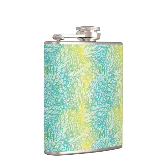 Florence geel en blauw gradiënt heupfles (Rechts)