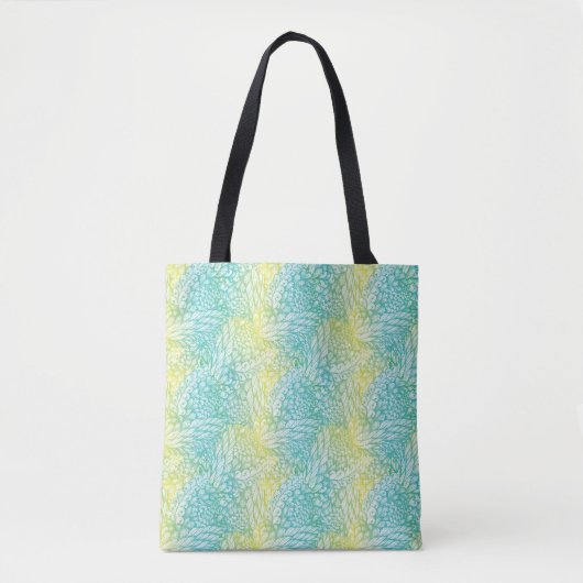 Florence geel en blauw gradiënt tote bag (Voorkant)