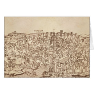 Florence, gravure sur bois médiévale