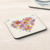 Florence hart met vlinders bier onderzetter (Linkerzijde)