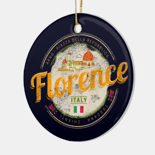 Florence hoofdstad van Toscane Italië  souvenir Keramisch Ornament