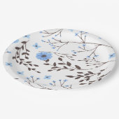 Florence in blauw en bruin papieren bordje (Gekanteld)