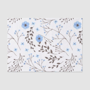 Florence in blauw en bruin tissuepapier