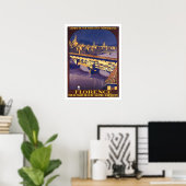 Florence, Italie, affiche de voyage vintage (Bureau à domicile)