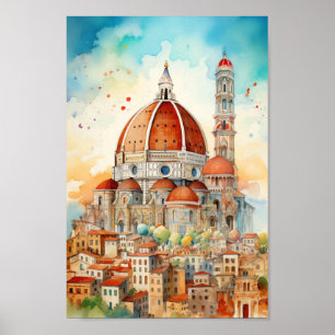 Florence Italië Beroemde Reisplaats Poster