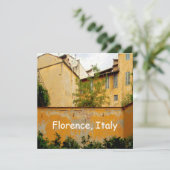 Florence Italie - Carte à plat Architecture Jaune (Debout devant)