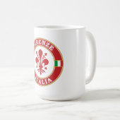 Florence Italië Circle Embleem Koffiemok (Voorkant rechts)