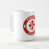 Florence Italië Circle Embleem Koffiemok (Voorkant links)