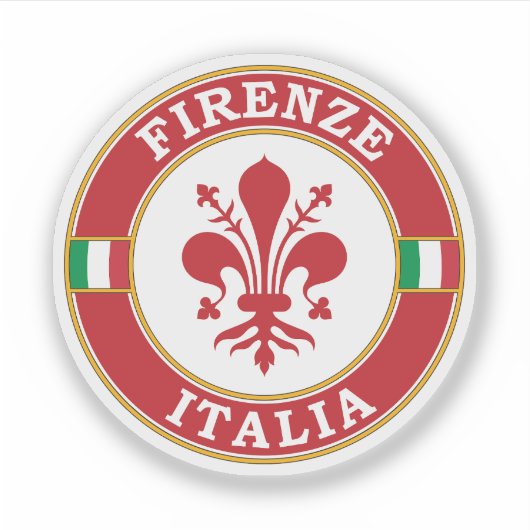 Florence Italië Circle Embleem Sticker (Voorkant)