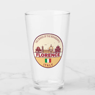 Florence Italië City Skyline Embleem Glas