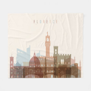 Florence, Italië   City Skyline Fleece Deken