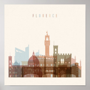 Florence, Italië City Skyline Poster