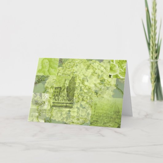 Florence, Italië, de Collage van het Afbeelding, Kaart (Voorkant)