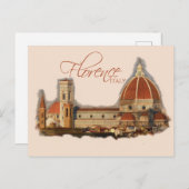 Florence, Italië: Duomo Briefkaart (Voorkant / Achterkant)