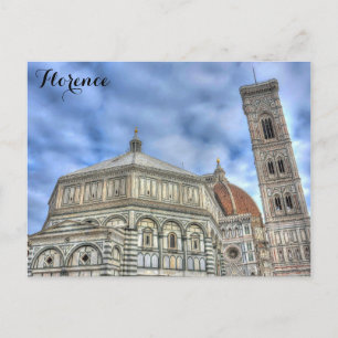 Florence Italië: Foto van de Italiaanse kathedraal Briefkaart