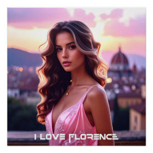 FLORENCE - ITALIË - IK HOU VAN FLORENCE PERFECT POSTER
