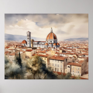 Florence Italië Landschap Kunstprint Poster