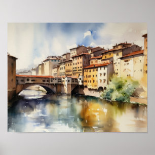 Florence Italië Landschapskunst Print Poster