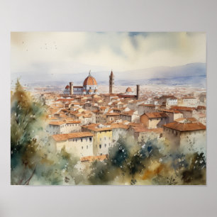 Florence Italië Landschapskunst Print Poster