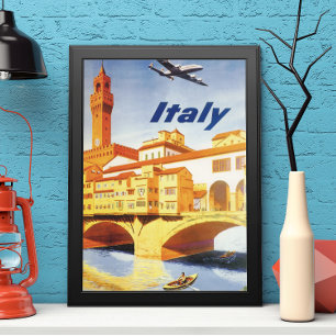 Florence Italië Ponte Vecchio Brug Reis Reizen Poster