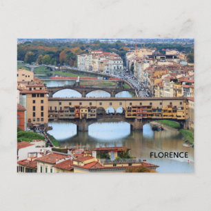 Florence Italië Ponte Vecchio Brug Reizen Briefkaart