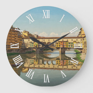 Florence Italië Ponte Vecchio Wandklok Grote Klok