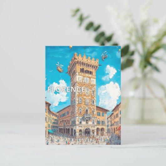 Florence Italië Reizen Briefkaart (Staand voorkant)