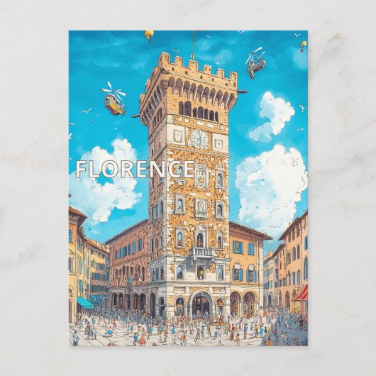 Florence Italië Reizen Briefkaart (Voorkant)
