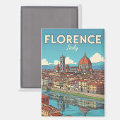  Florence Italië Reizen Magneet (Voorkant / Achterkant)